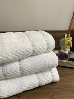 toalha de banho jacquard chevron