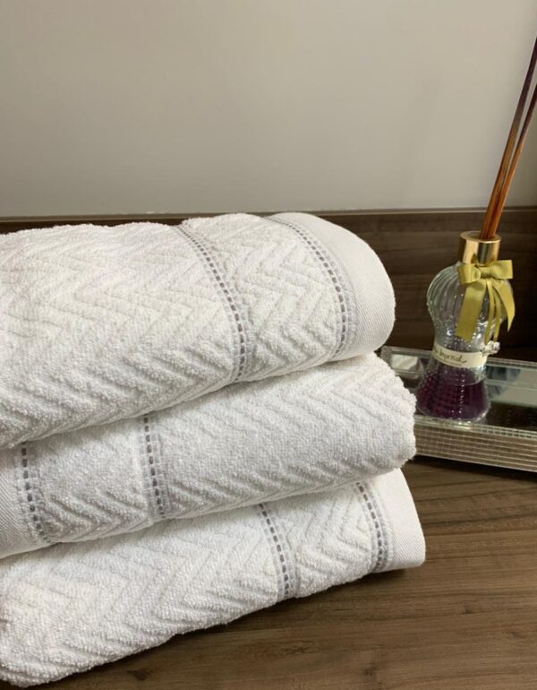 toalha de banho jacquard chevron
